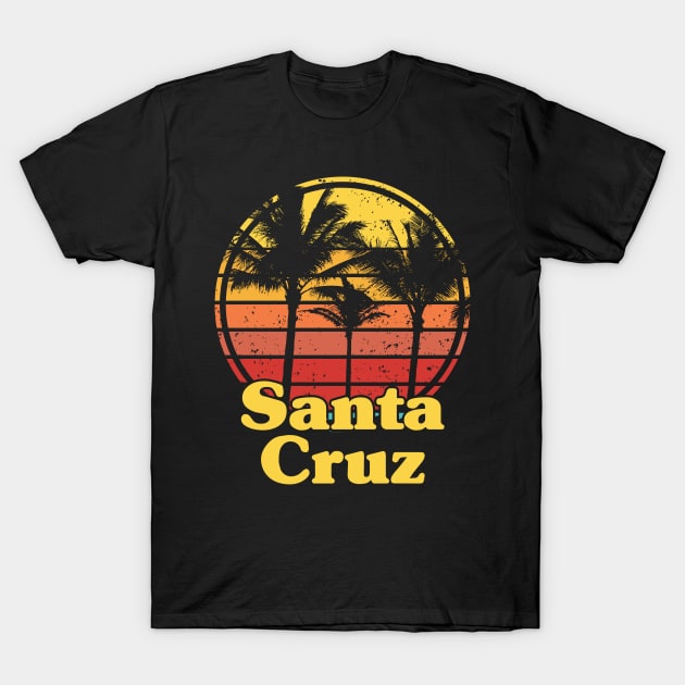 Santa Cruz Florida Summer Retro 80's Vintage T-Shirt by Schwarzweiss